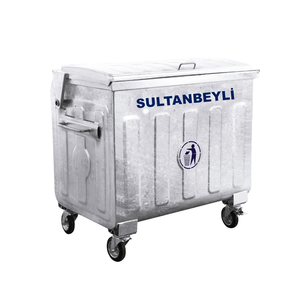 Sultanbeyli Sıcak Daldırma 770 Litre Metal Çöp Konteyneri